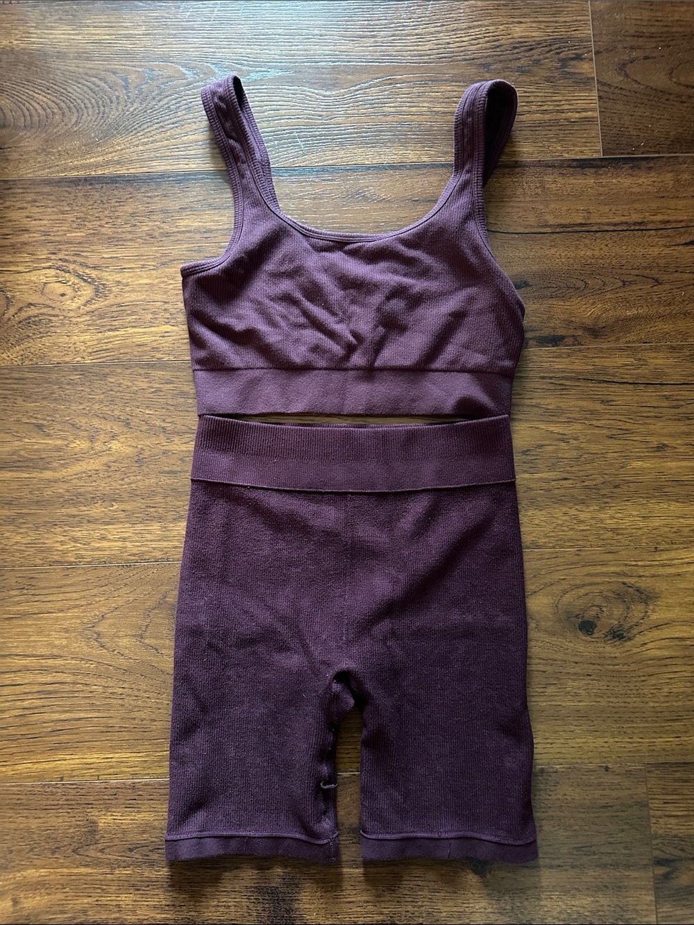 Fabletics lounge set in plum